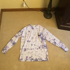 PINK tie dye long sleeve tee